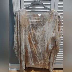 Club Monaco silk sleeveless flutter sleeve blouse with cami / size small
